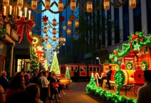 Festive scene in Baltimore showcasing Kwanzaa and holiday events.