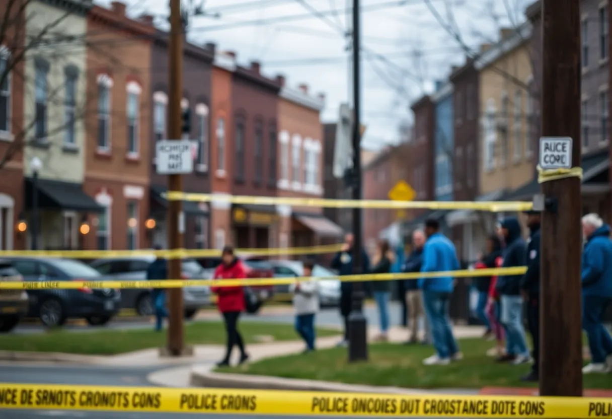 Police scene at Baltimore intersection after shooting incident