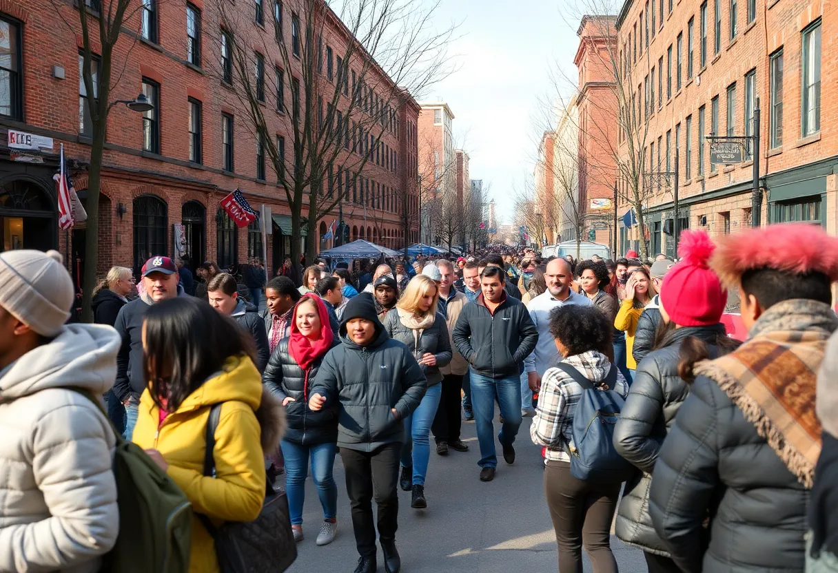 Community members participating in various January events in Baltimore