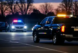 Police investigation at a road rage incident scene in Glen Burnie