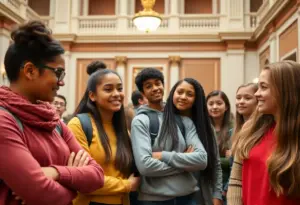 Ten high school students representing Baltimore County at the Maryland General Assembly