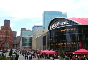 Cityscape of Baltimore during events weekend