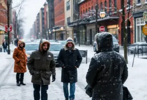 Snowy streets in Baltimore as residents prepare for winter weather