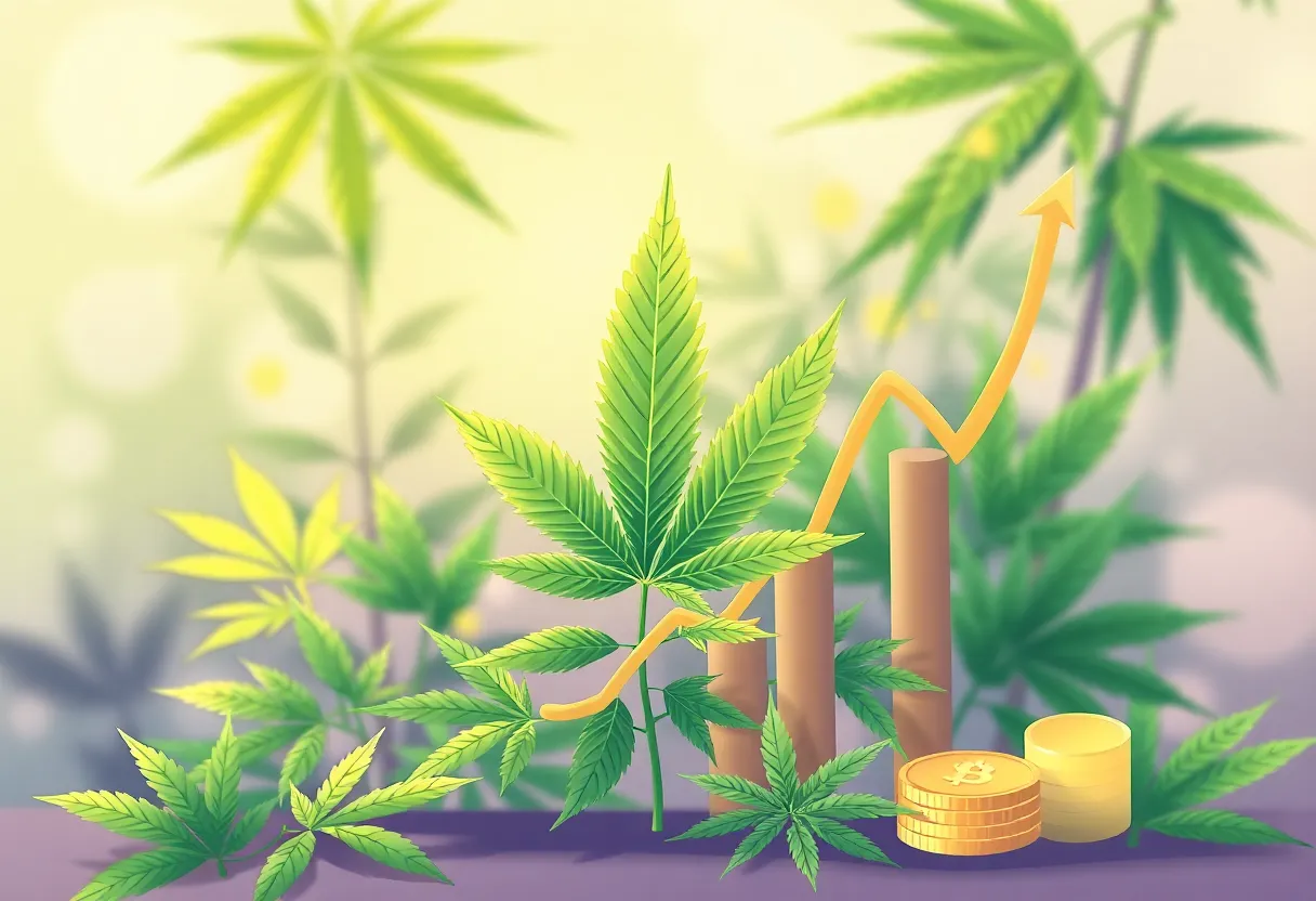 Illustration symbolizing cannabis economic growth
