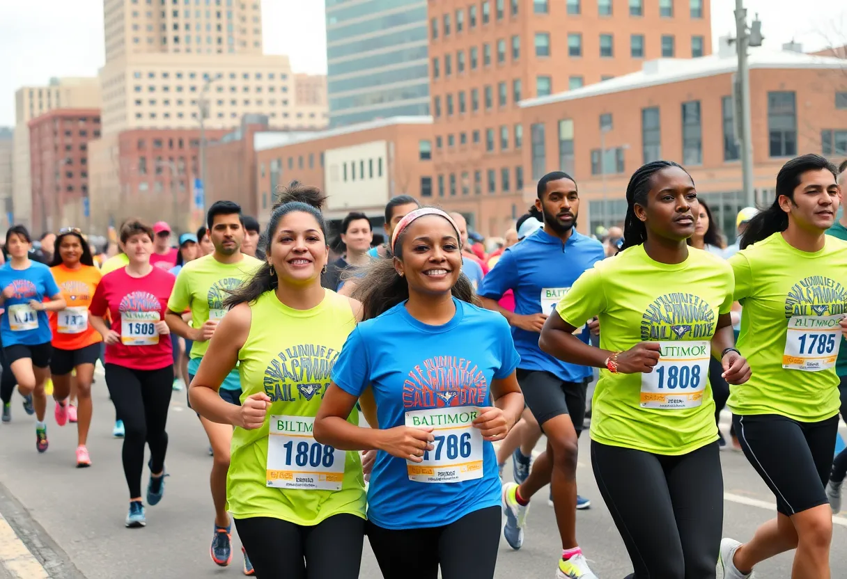Participants running in the CASA Baltimore Virtual 5K