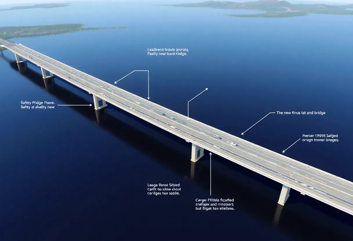 Conceptual design of the Chesapeake Bay Bridge replacement with new four-lane spans