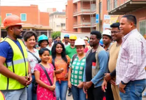 A scene depicting community revitalization projects in Maryland.