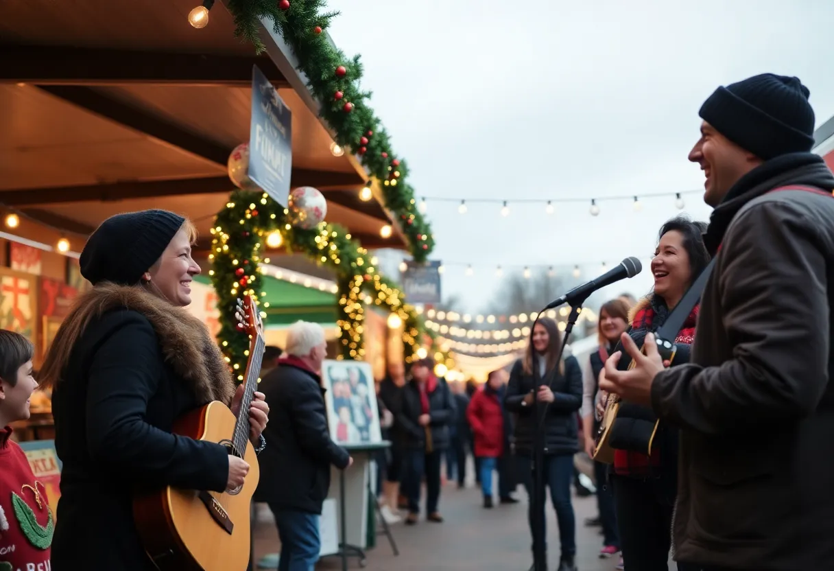 Community members enjoying events in Dundalk during December