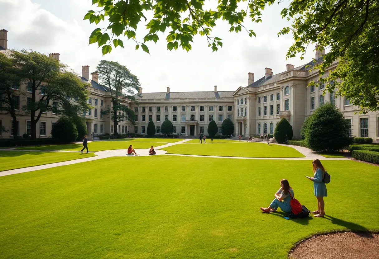 Garrison Forest School campus with students
