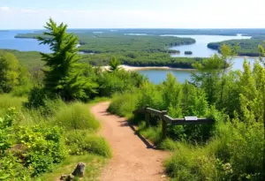 Overview of Greenbury Point Conservation Area with natural trails and greenery.