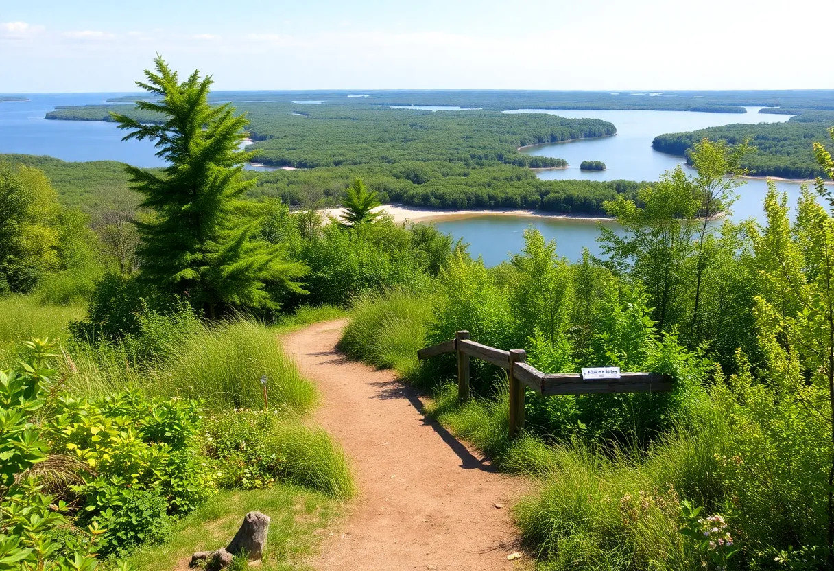 Overview of Greenbury Point Conservation Area with natural trails and greenery.