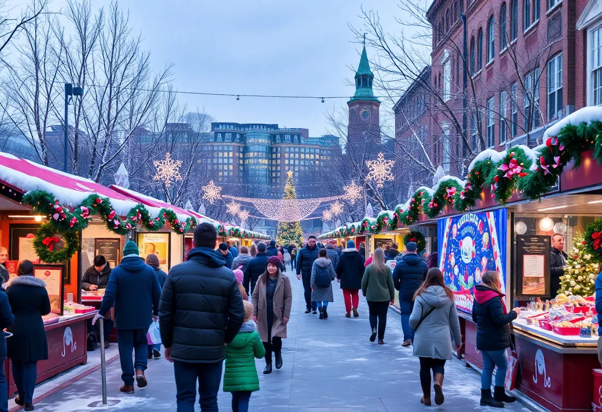 Winter holiday events in Baltimore and D.C. with decorations and crowds.