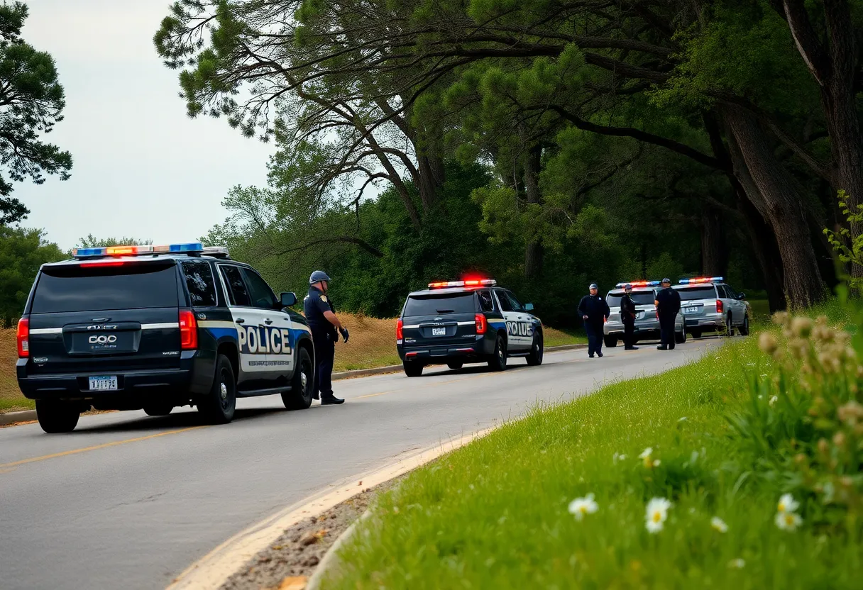 Law enforcement vehicles in Glen Burnie, Maryland, representing immigration enforcement.