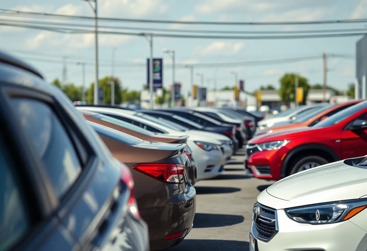 Automotive dealership displaying a variety of vehicles in Baltimore