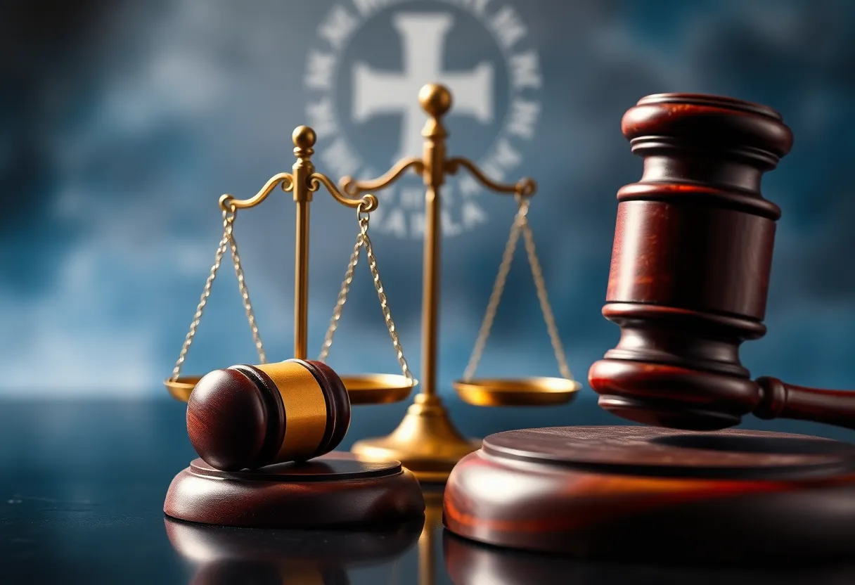 Symbolic representation of justice safeguarding communities