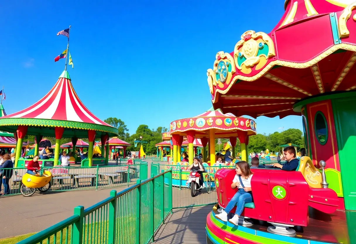 Families enjoying attractions in Langhorne, Pennsylvania