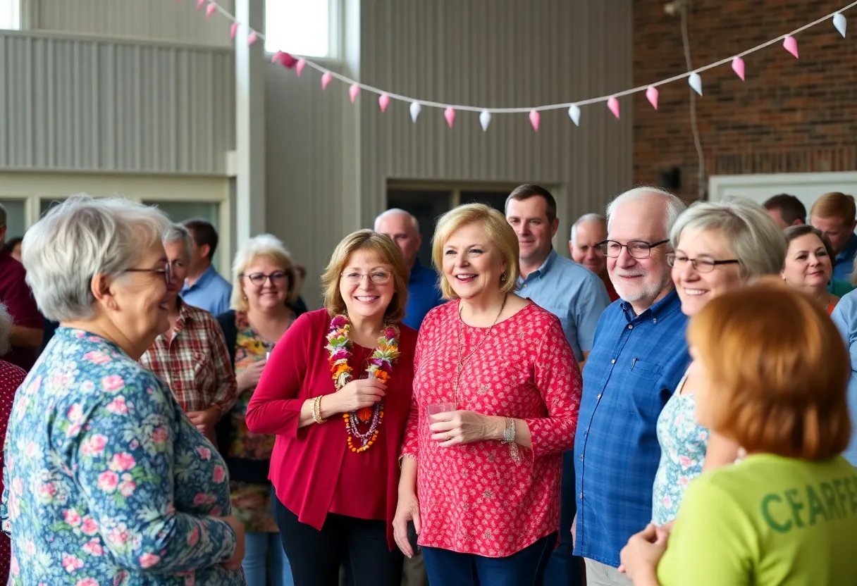 Residents of Leonardtown celebrating community achievements and contributions.