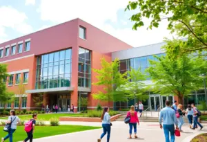 Vibrant campus of Loyola University Maryland with students engaging in activities.