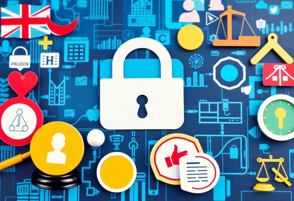 Artistic representation of technology regulations and child safety online