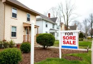 A depiction of houses for sale in the Mid-Atlantic housing market.