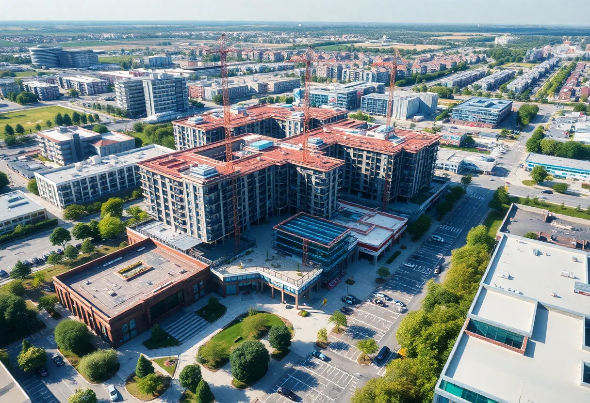 Artist's rendering of the Midtown64 mixed-use development in Henrico County.