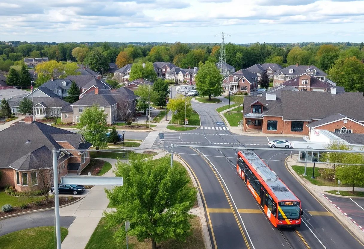 Overview of Montgomery County showing community development and improvements