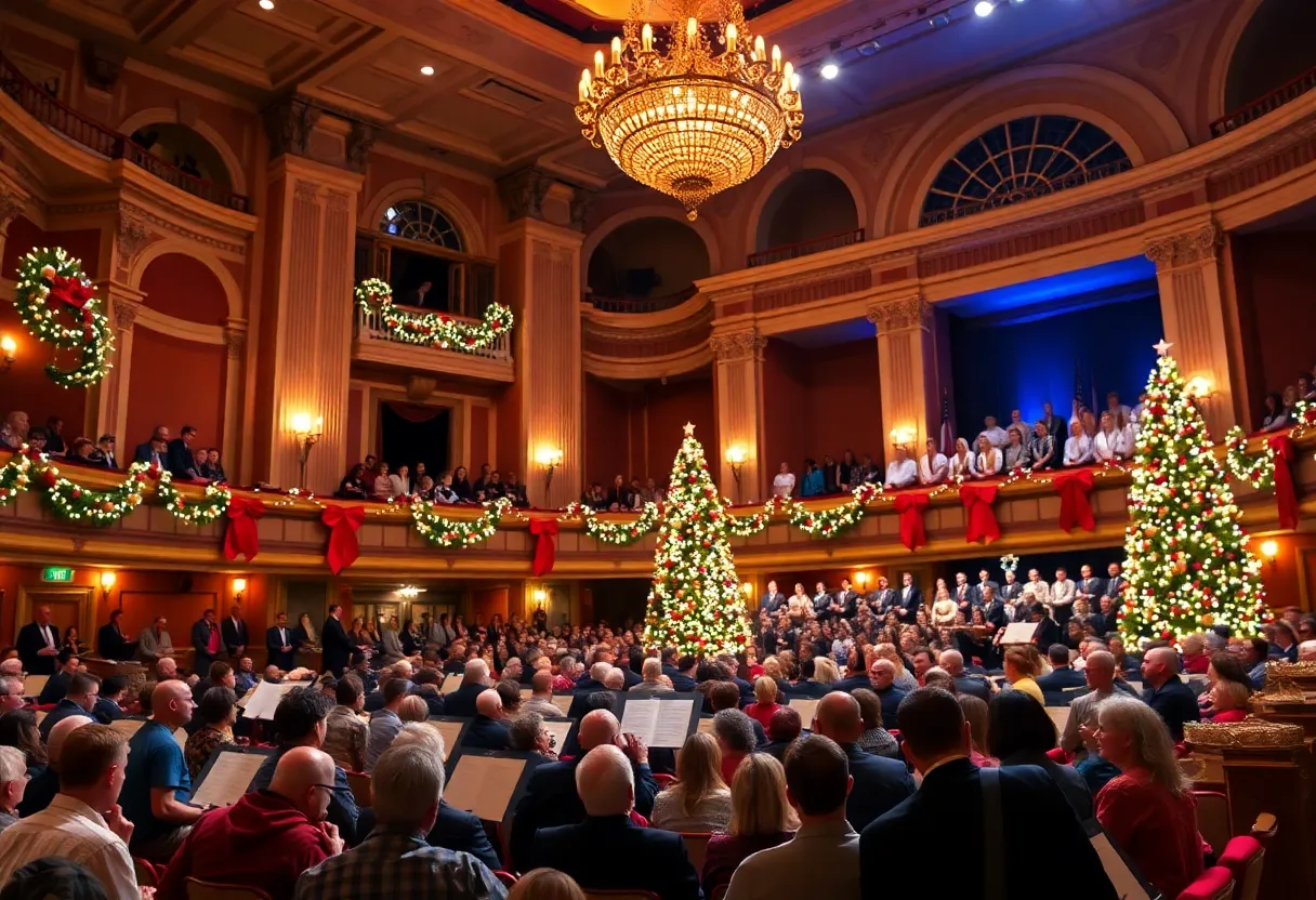 Audience enjoying the MPT holiday concert at the Lyric Opera House