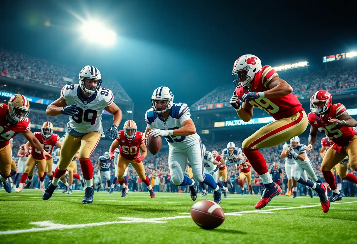 Action-packed moment from an NFL game during Week 15