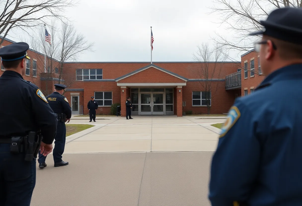 Police presence outside Northwood High School after a firearm incident