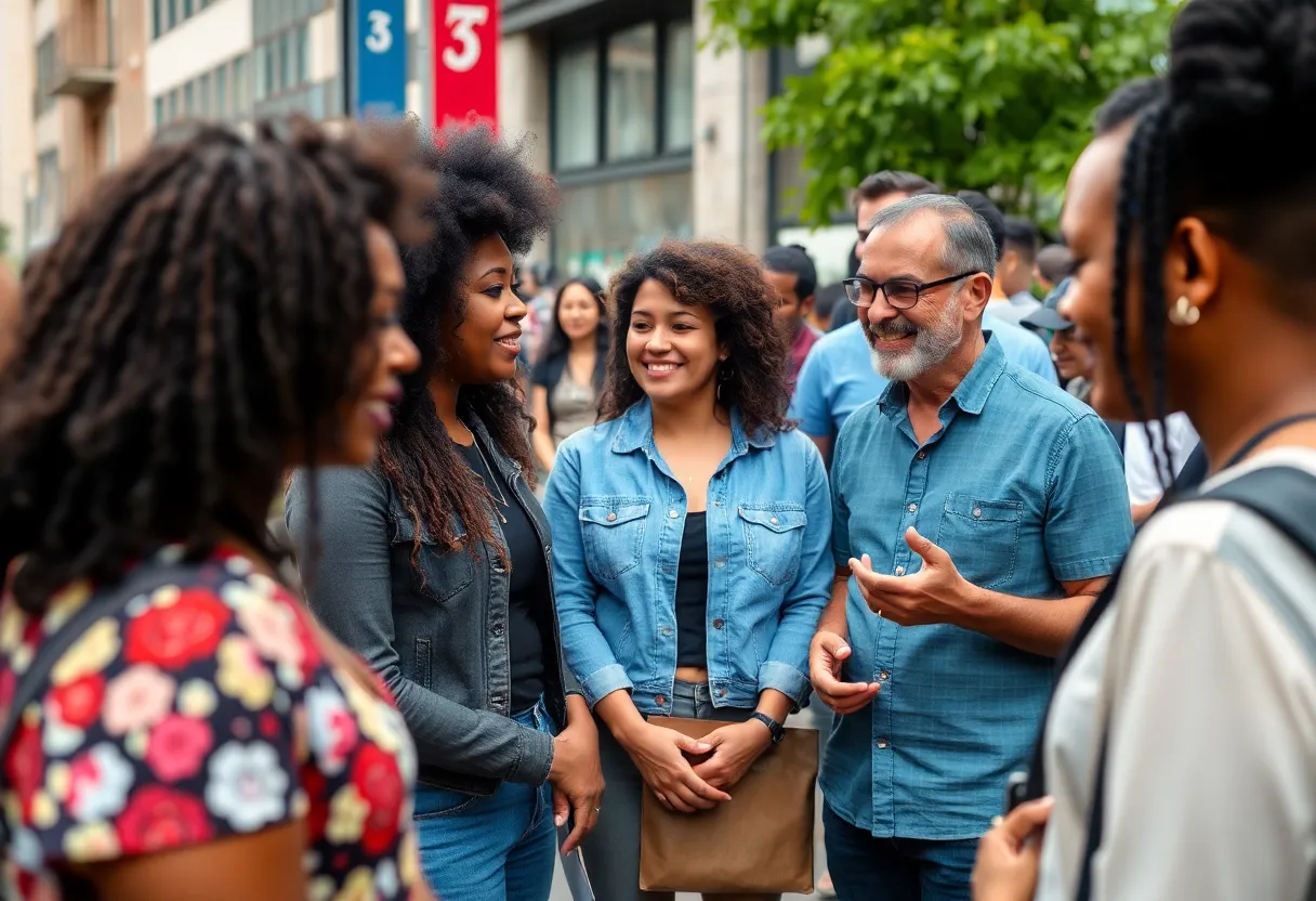 Participants engaging in community discussions at the One Baltimore event.