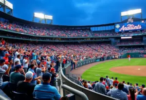 Fans celebrating the Baltimore Orioles signing announcement