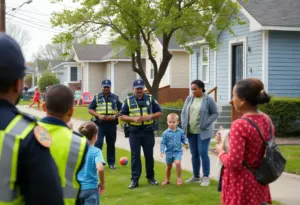 Parkville community members discussing safety after attempted kidnapping