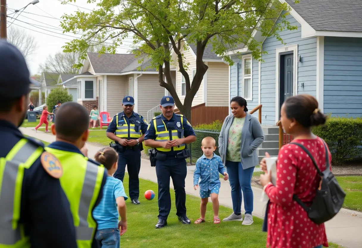 Parkville community members discussing safety after attempted kidnapping