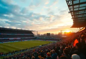 Fans cheering at the Patriots vs Ravens game in Baltimore