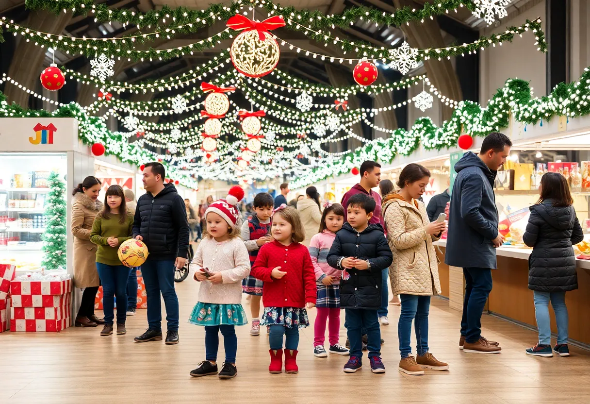 Children celebrating at the Shrimp and Gifts event in Baltimore.