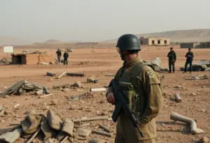 A desolate landscape reflecting the impact of conflict in Syria.