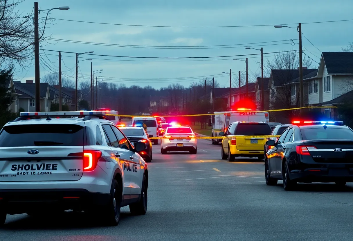 Police responding to a shooting incident in Towson, Maryland