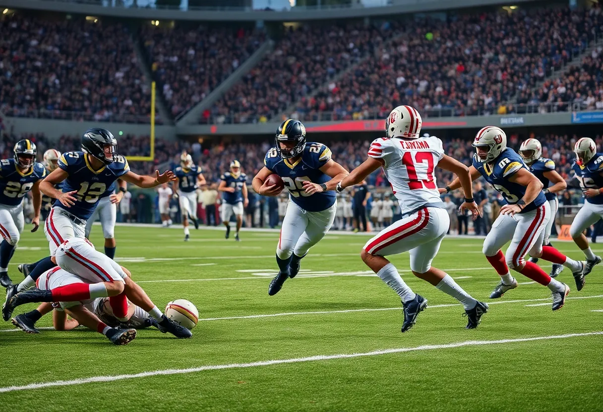 Defensive players during a game with emphasis on teamwork