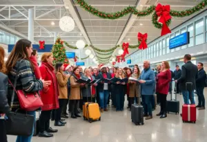 TSA Choir performs holiday music at BWI Airport