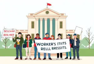 Unions protesting outside Baltimore City Hall for health benefits negotiations