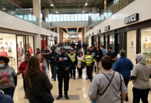 Police presence at White Marsh Mall after a robbery incident