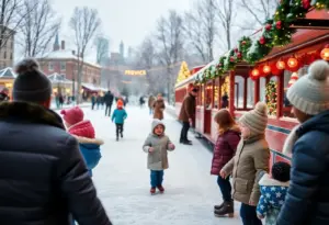 Families engaging in winter activities in Maryland