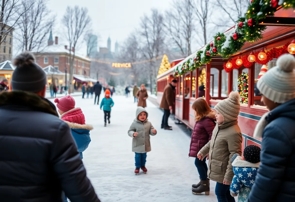 Families engaging in winter activities in Maryland