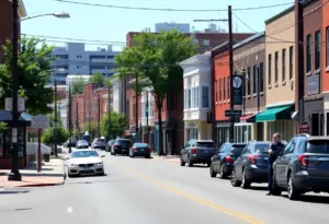 Street view of York Road in Baltimore highlighting community safety efforts