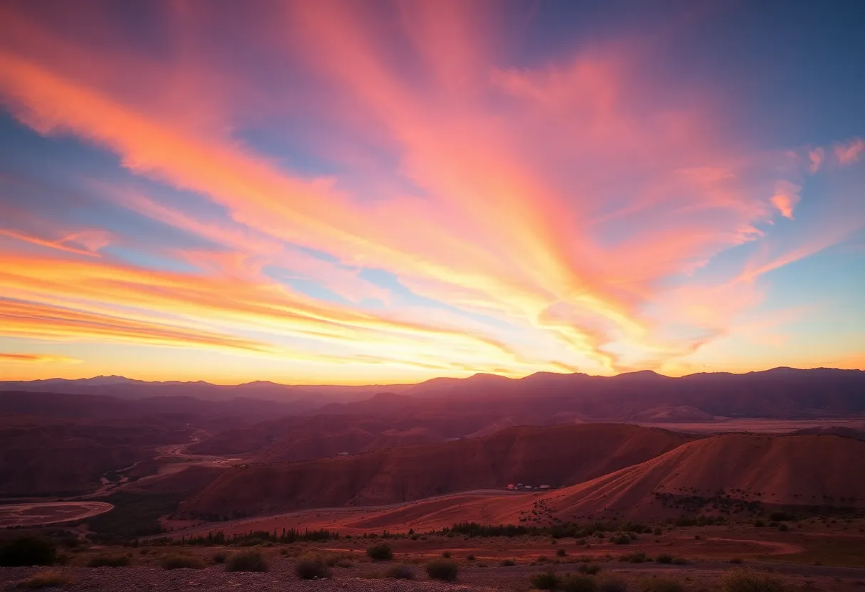 Mineral rich landscape in America
