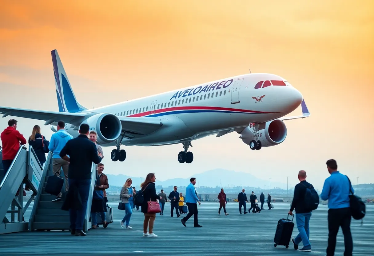 Avelo Airlines plane taking off