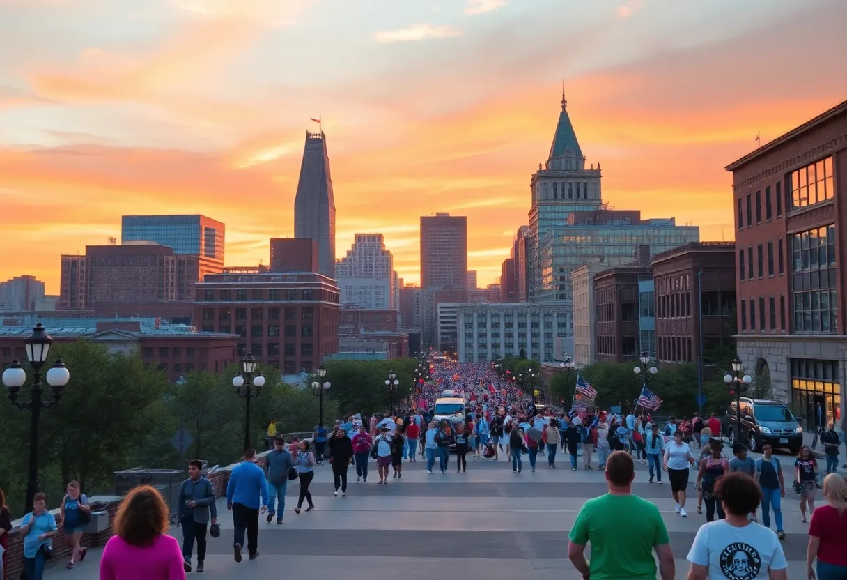 Community members engaged in safety initiatives in Baltimore.