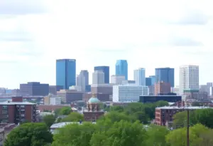 View of Baltimore city representing crime reduction