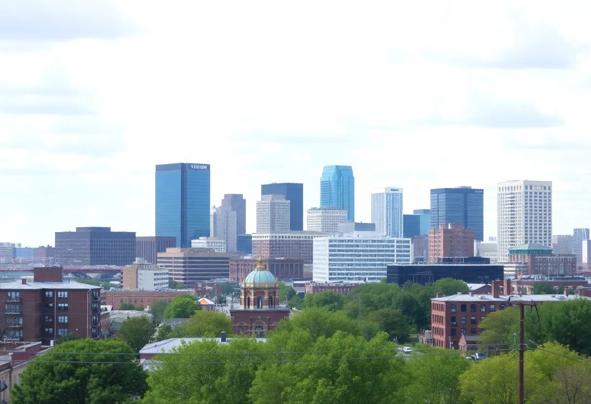View of Baltimore city representing crime reduction