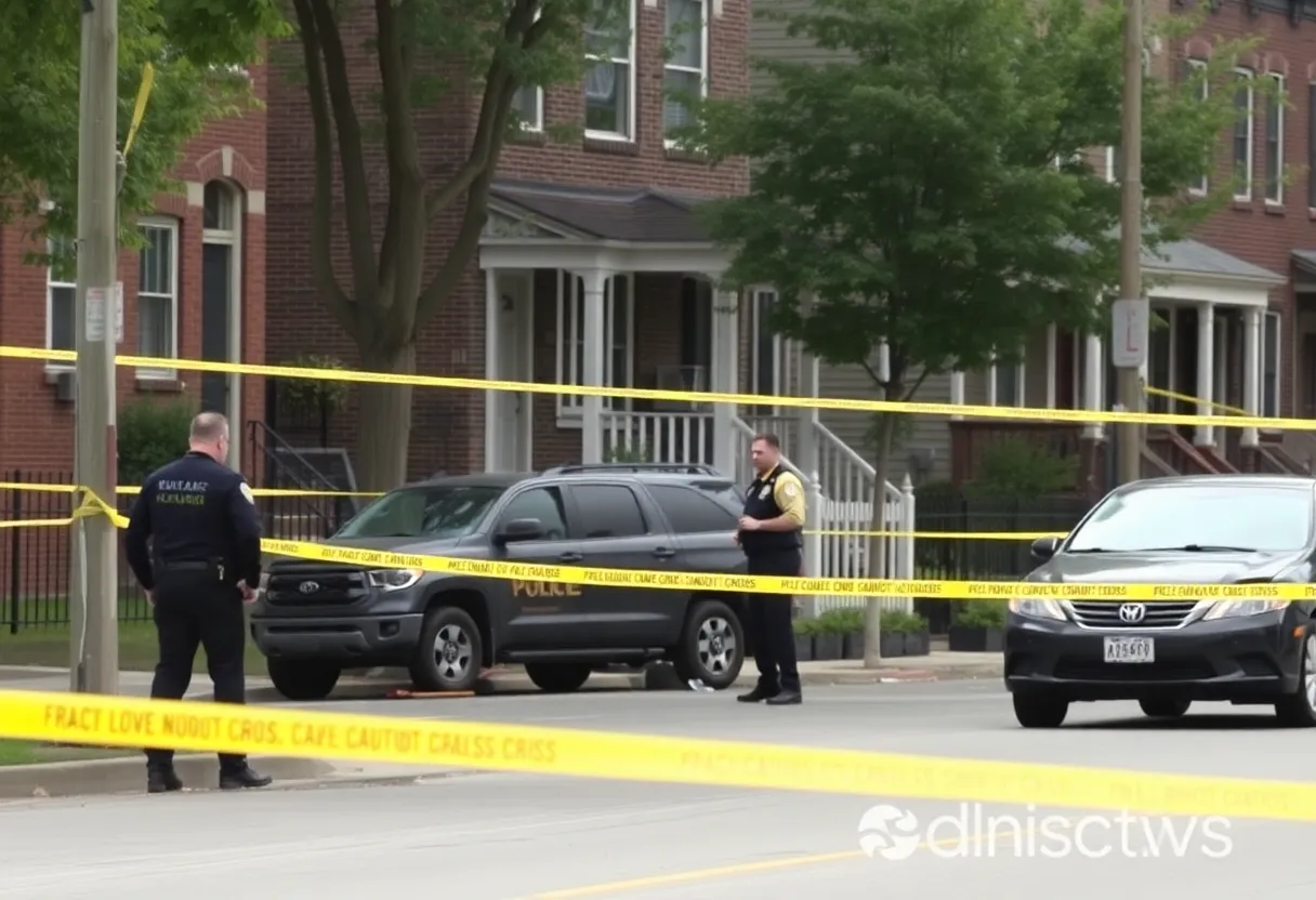 Police presence at the site of a crash in Baltimore City involving a rental truck.